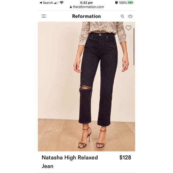Reformation Denim - Reformation “Natasha” high waist relaxed jean